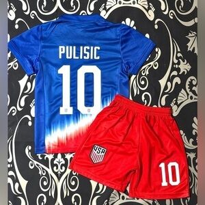 KIDS LARGE CHRISTIAN PULISIC 10 JERSEY YOUTH 10-11 SIZE 28 NWT US SOCCER SIZE 28